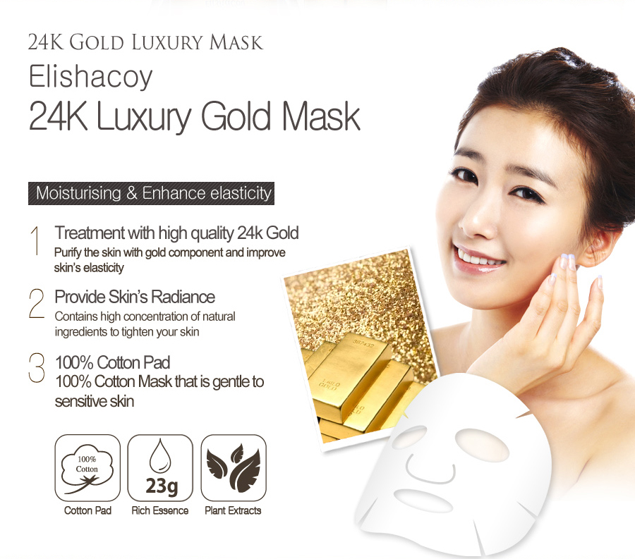 Elishacoy 24K Gold Luxury Mask 23g*10pcs